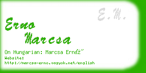 erno marcsa business card